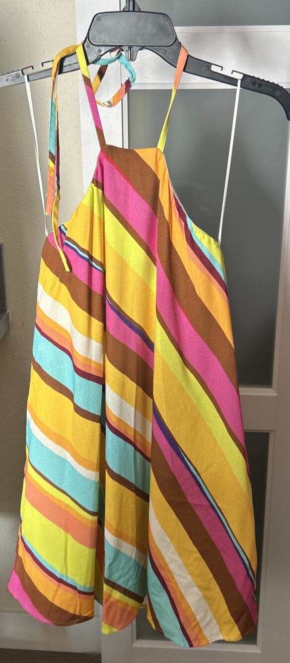 GB Gianni Bini Striped Halter Dress Size Small